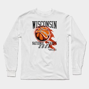 Wisconsin 2020 National Champs Simulated Long Sleeve T-Shirt